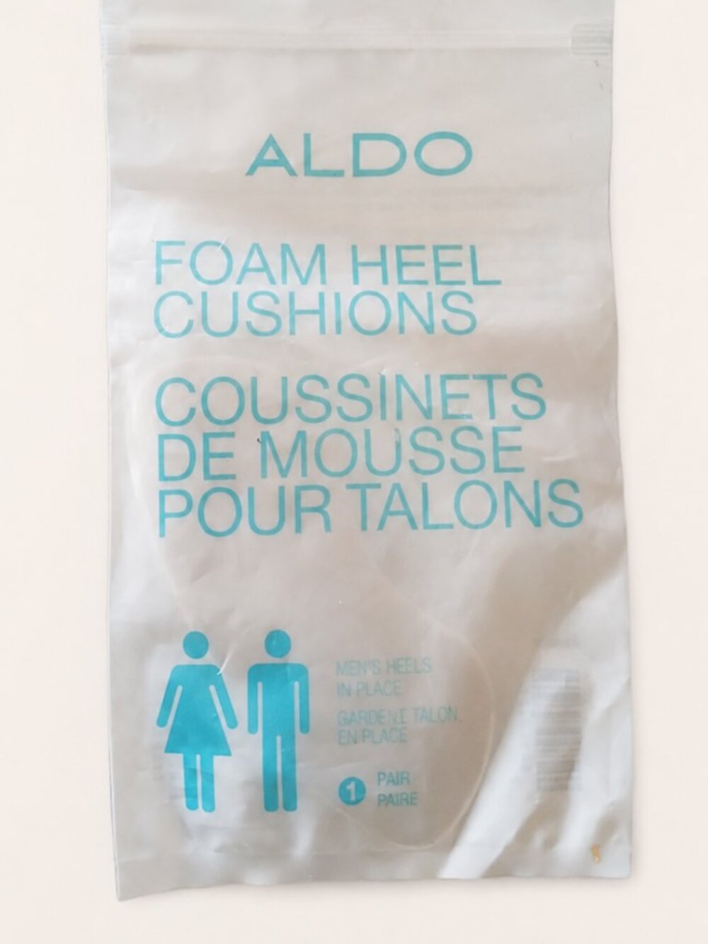 ALDO Foam Heel Cushions Unisex Shoe Inserts Beige Comfort Accessories 1 Pair NEW